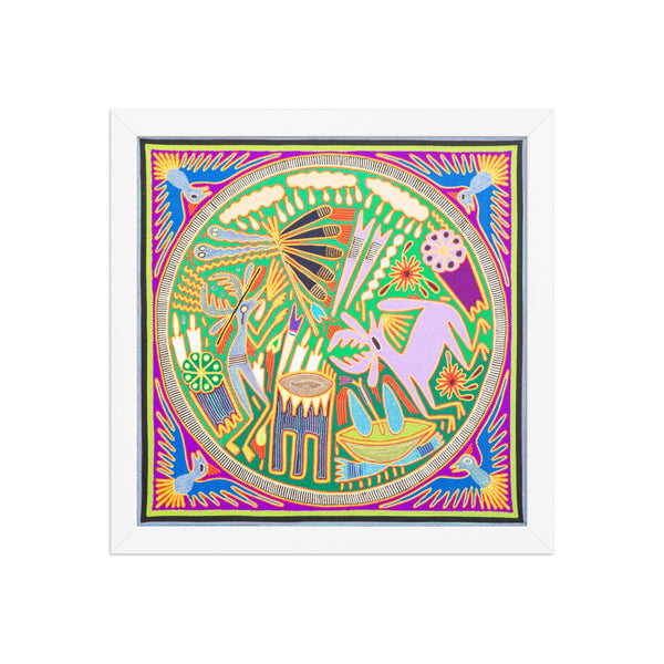 Huichol Yarn Painting Print • L - 219 - Huichol Arts