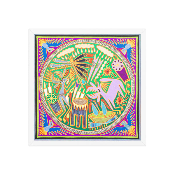 Huichol Yarn Painting Print • L - 219 - Huichol Arts