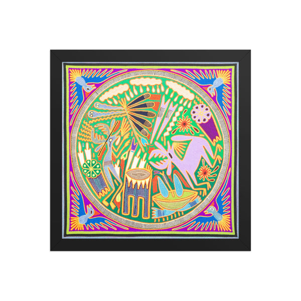 Huichol Yarn Painting Print • L - 219 - Huichol Arts
