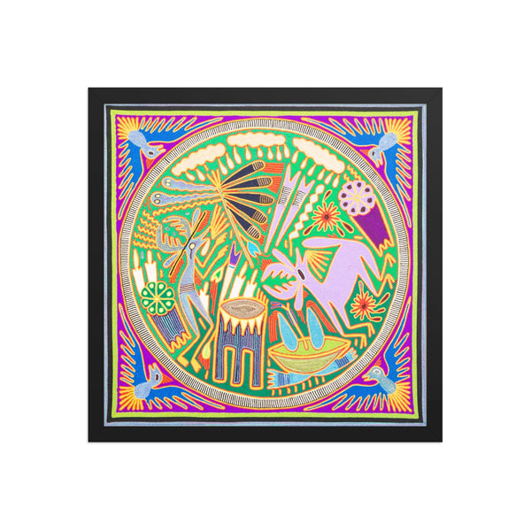 Huichol Yarn Painting Print • L - 219 - Huichol Arts