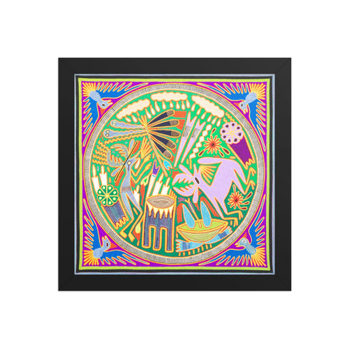 Huichol Yarn Painting Print • L - 219 - Huichol Arts
