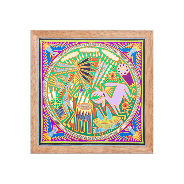 Huichol Yarn Painting Print • L - 219 - Huichol Arts