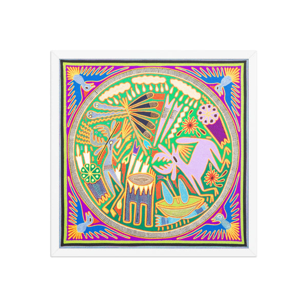 Huichol Yarn Painting Print • L - 219 - Huichol Arts
