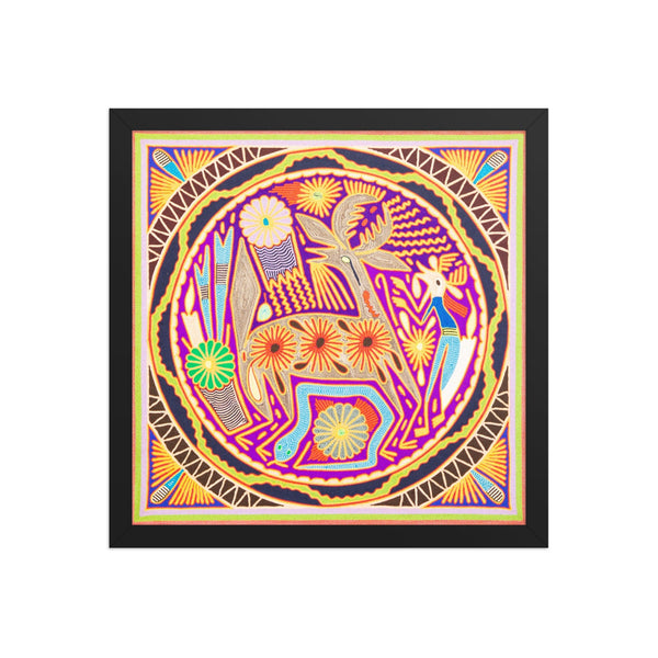 Huichol Yarn Painting Print • L - 222 - Huichol Arts
