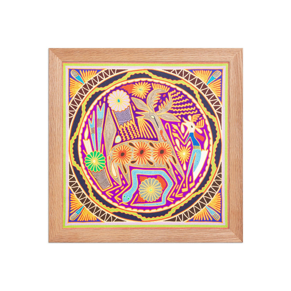 Huichol Yarn Painting Print • L - 222 - Huichol Arts
