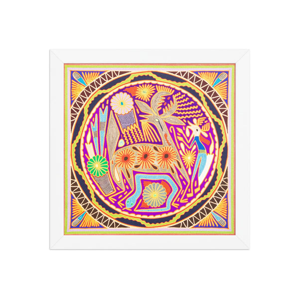 Huichol Yarn Painting Print • L - 222 - Huichol Arts