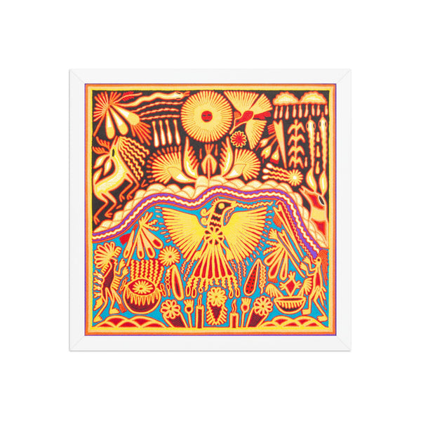 Huichol Yarn Painting Print • L - 223 - Huichol Arts