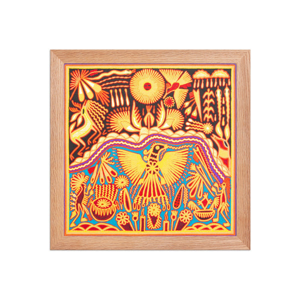 Huichol Yarn Painting Print • L - 223 - Huichol Arts