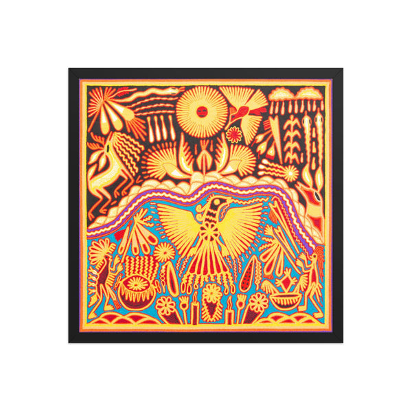 Huichol Yarn Painting Print • L - 223 - Huichol Arts