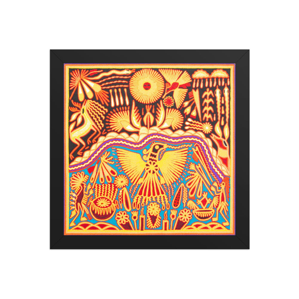 Huichol Yarn Painting Print • L - 223 - Huichol Arts