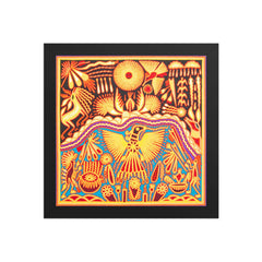 Huichol Yarn Painting Print • L - 223 - Huichol Arts