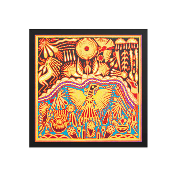 Huichol Yarn Painting Print • L - 223 - Huichol Arts