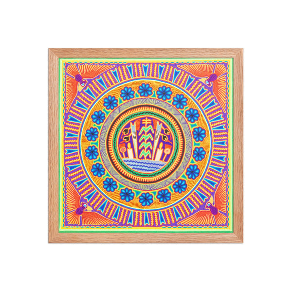 Huichol Yarn Painting Print • L - 224 - Huichol Arts