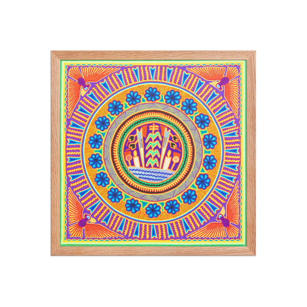 Huichol Yarn Painting Print • L - 224 - Huichol Arts