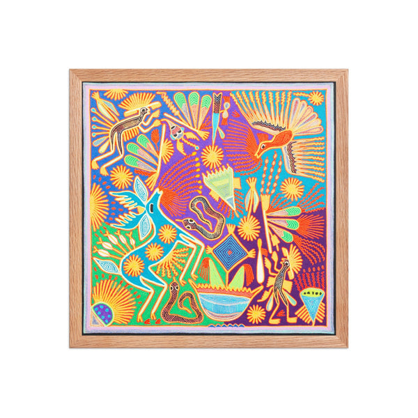 Huichol Yarn Painting Print • L - 225 - Huichol Arts