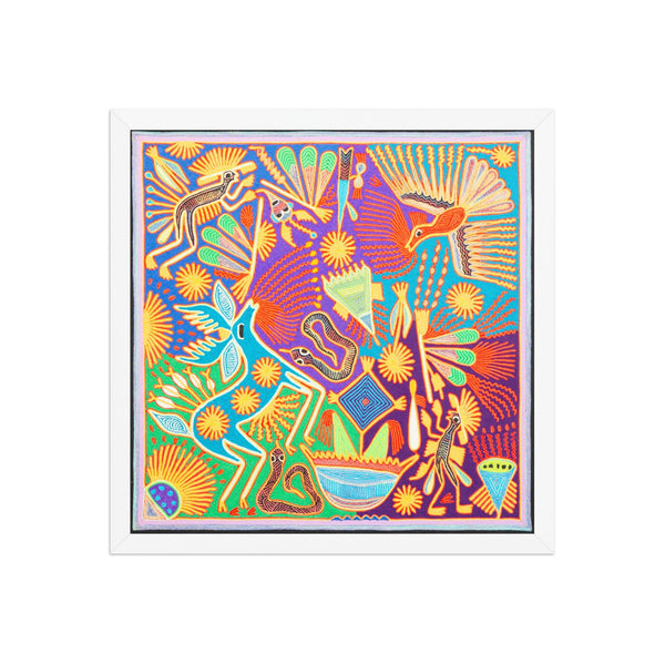 Huichol Yarn Painting Print • L - 225 - Huichol Arts