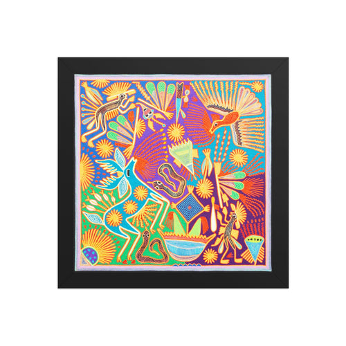 Huichol Yarn Painting Print • L - 225 - Huichol Arts
