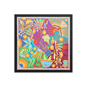 Huichol Yarn Painting Print • L - 225 - Huichol Arts