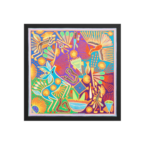 Huichol Yarn Painting Print • L - 225 - Huichol Arts