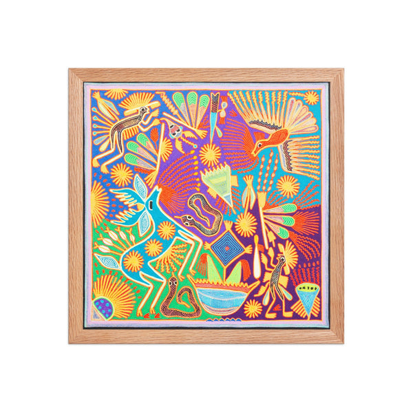 Huichol Yarn Painting Print • L - 225 - Huichol Arts