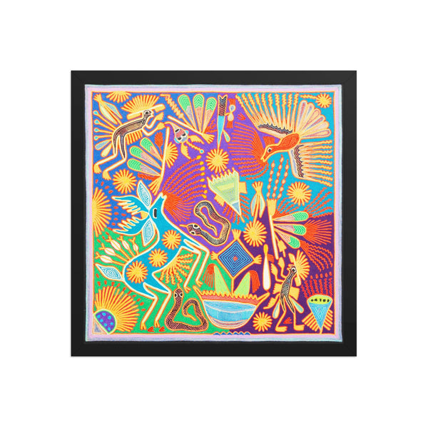 Huichol Yarn Painting Print • L - 225 - Huichol Arts