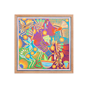 Huichol Yarn Painting Print • L - 225 - Huichol Arts