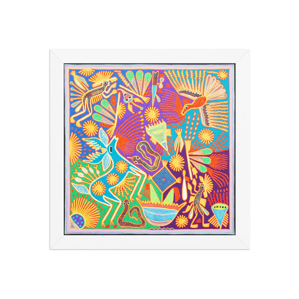 Huichol Yarn Painting Print • L - 225 - Huichol Arts