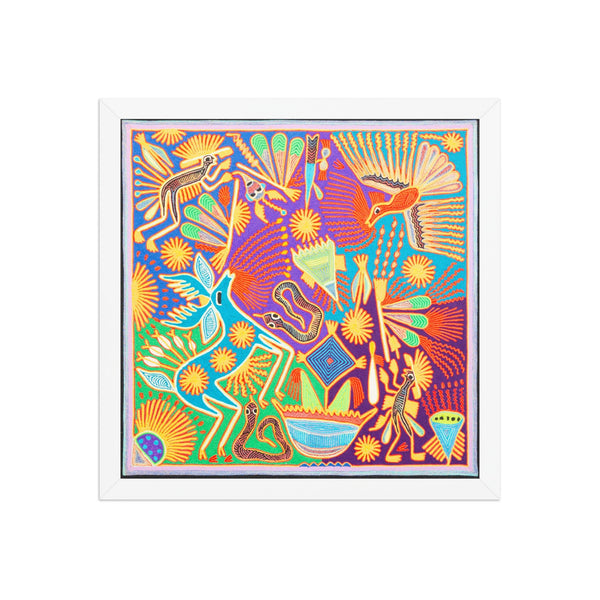 Huichol Yarn Painting Print • L - 225 - Huichol Arts