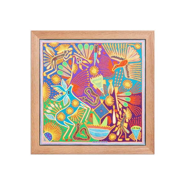 Huichol Yarn Painting Print • L - 225 - Huichol Arts