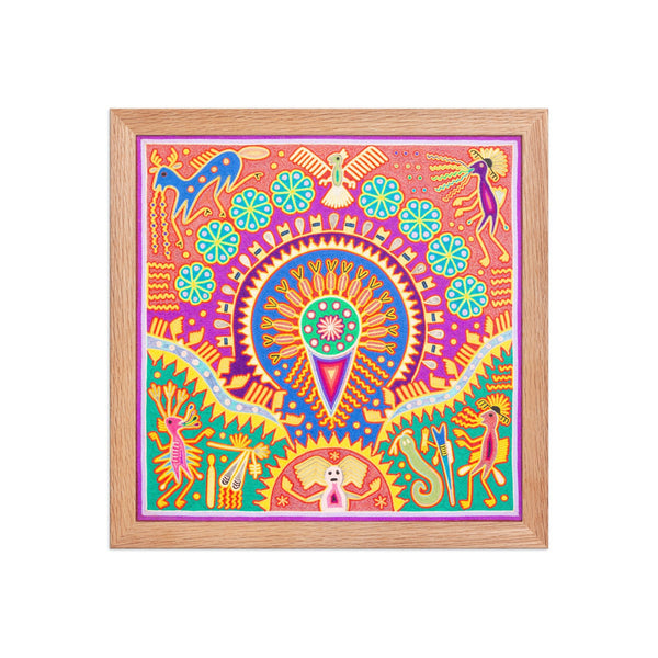 Huichol Yarn Painting Print • L - 226 - Huichol Arts