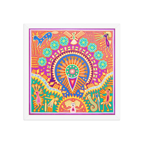 Huichol Yarn Painting Print • L - 226 - Huichol Arts