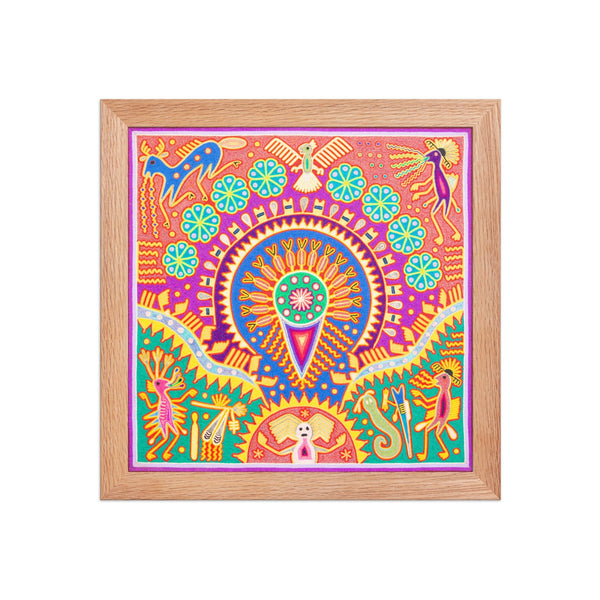 Huichol Yarn Painting Print • L - 226 - Huichol Arts