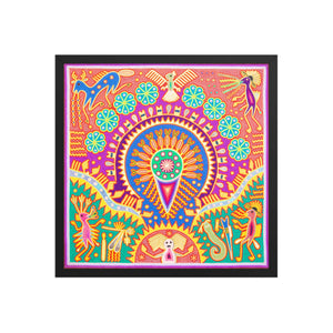 Huichol Yarn Painting Print • L - 226 - Huichol Arts