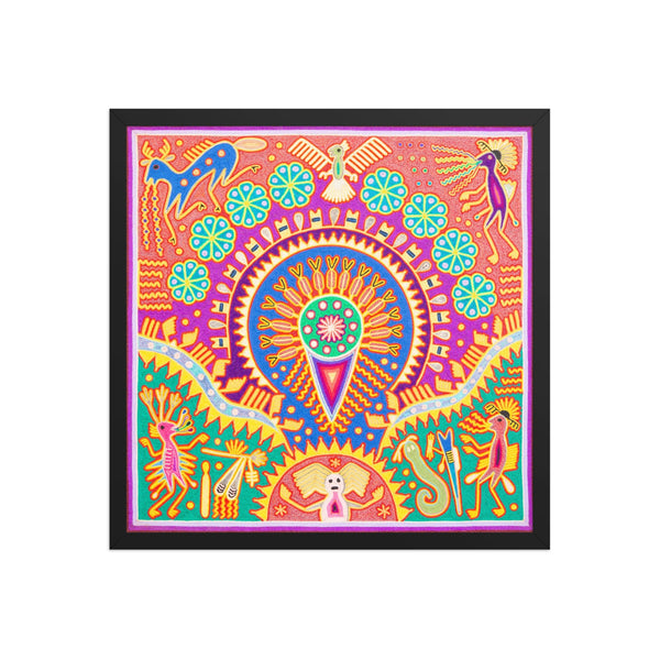 Huichol Yarn Painting Print • L - 226 - Huichol Arts