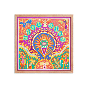 Huichol Yarn Painting Print • L - 226 - Huichol Arts