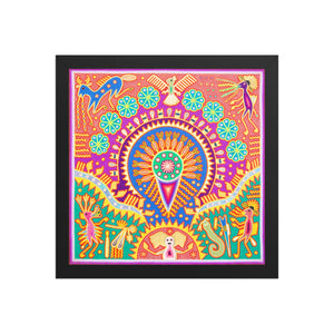 Huichol Yarn Painting Print • L - 226 - Huichol Arts