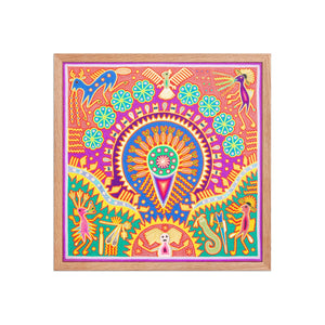 Huichol Yarn Painting Print • L - 226 - Huichol Arts
