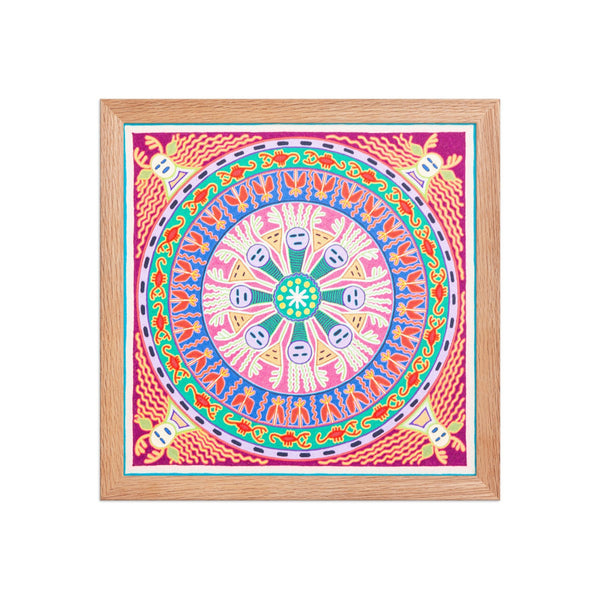 Huichol Yarn Painting Print • L - 227 - Huichol Arts