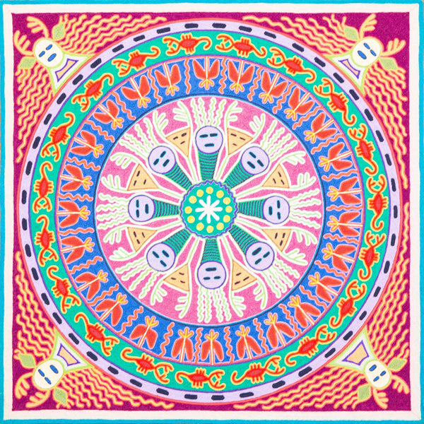 Huichol Yarn Painting Print • L - 227 - Huichol Arts