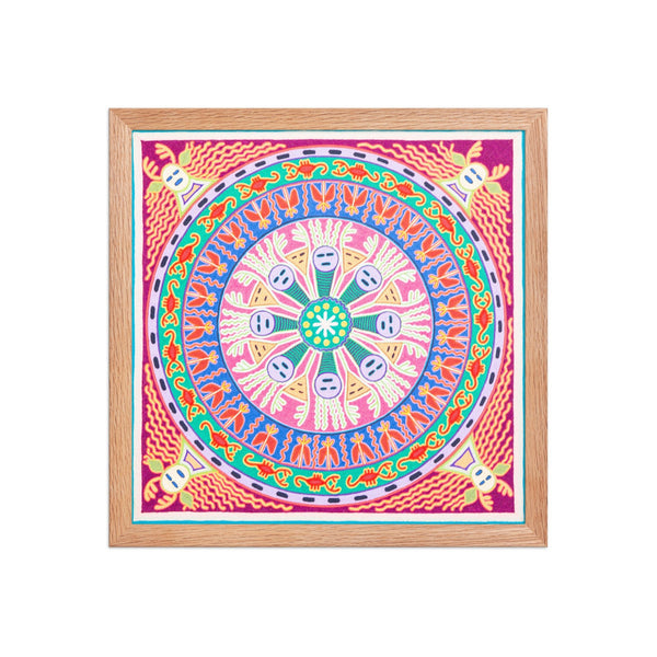Huichol Yarn Painting Print • L - 227 - Huichol Arts
