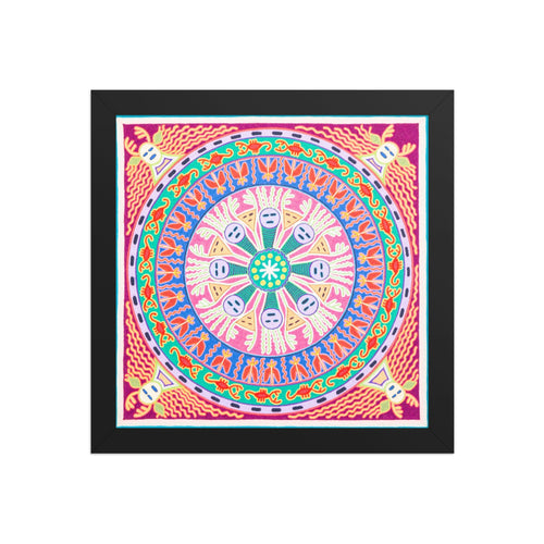 Huichol Yarn Painting Print • L - 227 - Huichol Arts