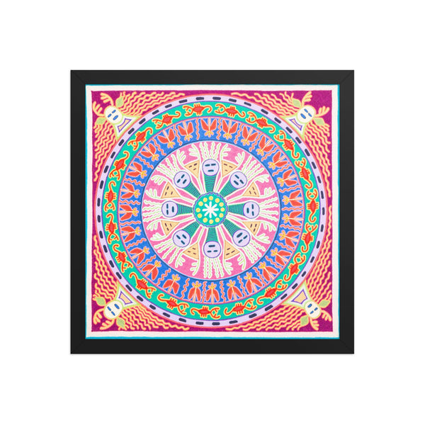 Huichol Yarn Painting Print • L - 227 - Huichol Arts