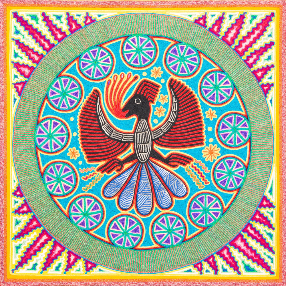 Huichol Yarn Painting Print • L - 228 - Huichol Arts