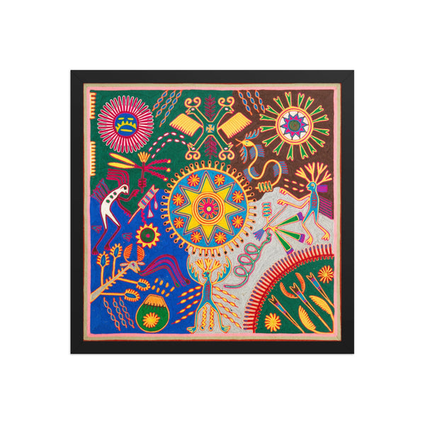 Huichol Yarn Painting Print • L - 229 - Huichol Arts