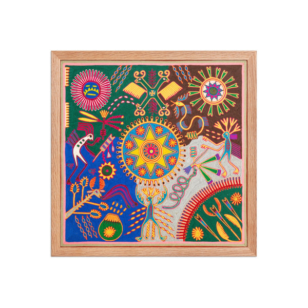 Huichol Yarn Painting Print • L - 229 - Huichol Arts