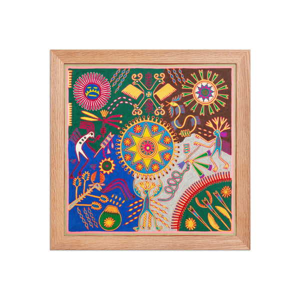 Huichol Yarn Painting Print • L - 229 - Huichol Arts