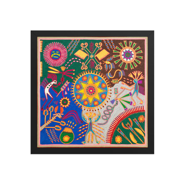 Huichol Yarn Painting Print • L - 229 - Huichol Arts