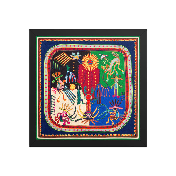 Huichol Yarn Painting Print • L - 230 - Huichol Arts