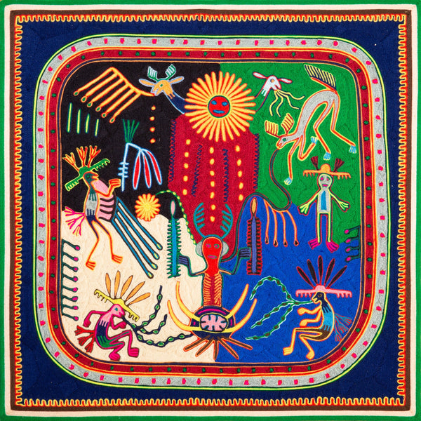 Huichol Yarn Painting Print • L - 230 - Huichol Arts