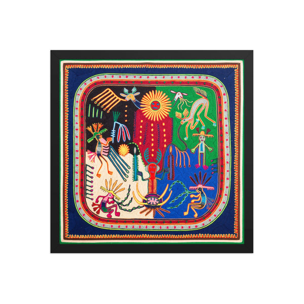 Huichol Yarn Painting Print • L - 230 - Huichol Arts